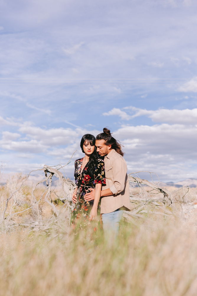 couple joshua tree high sun