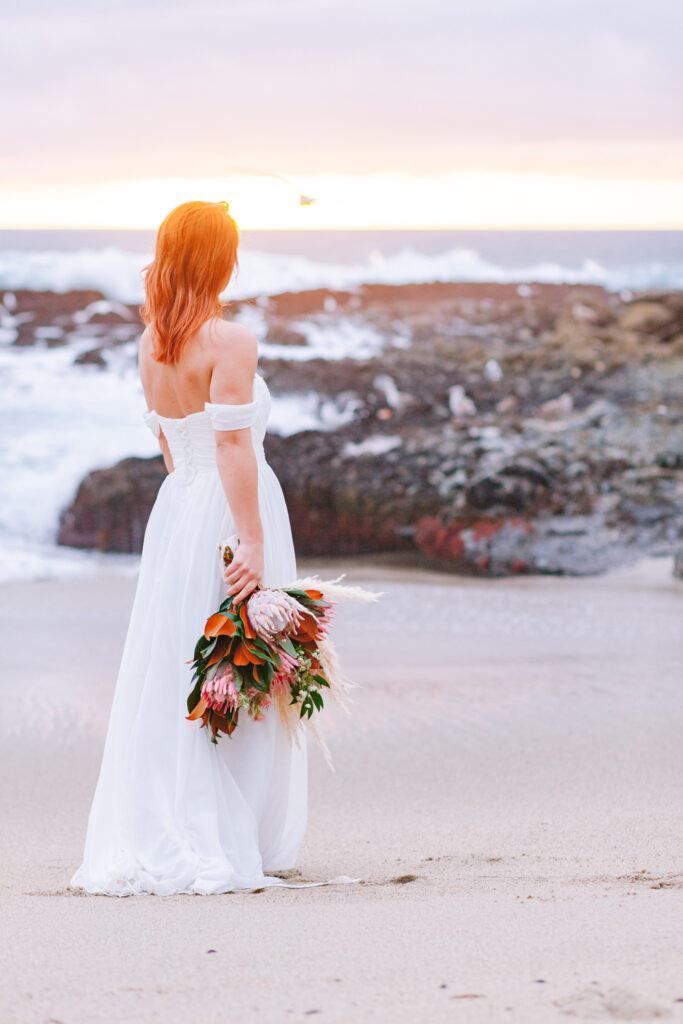 boho beach bride
