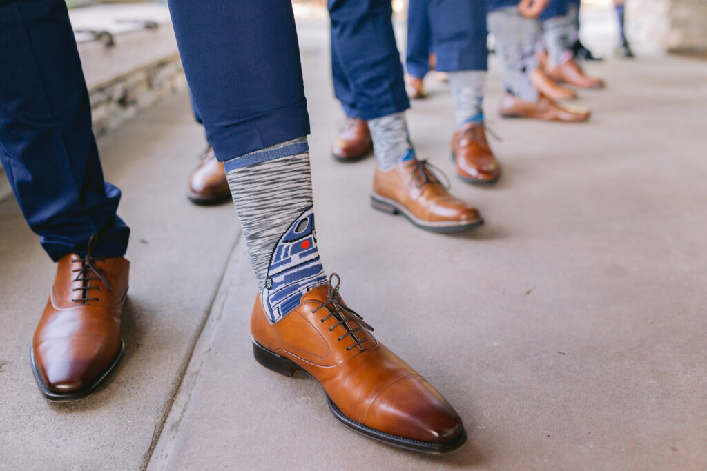 groom detail socks star wars