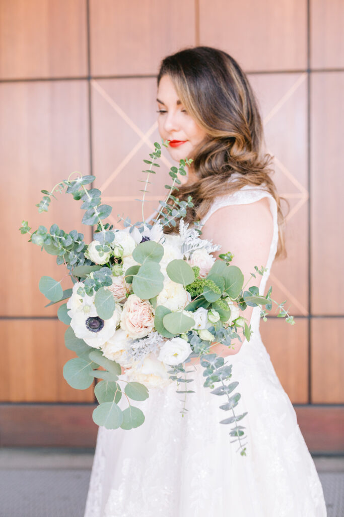 bride bouquet portrait