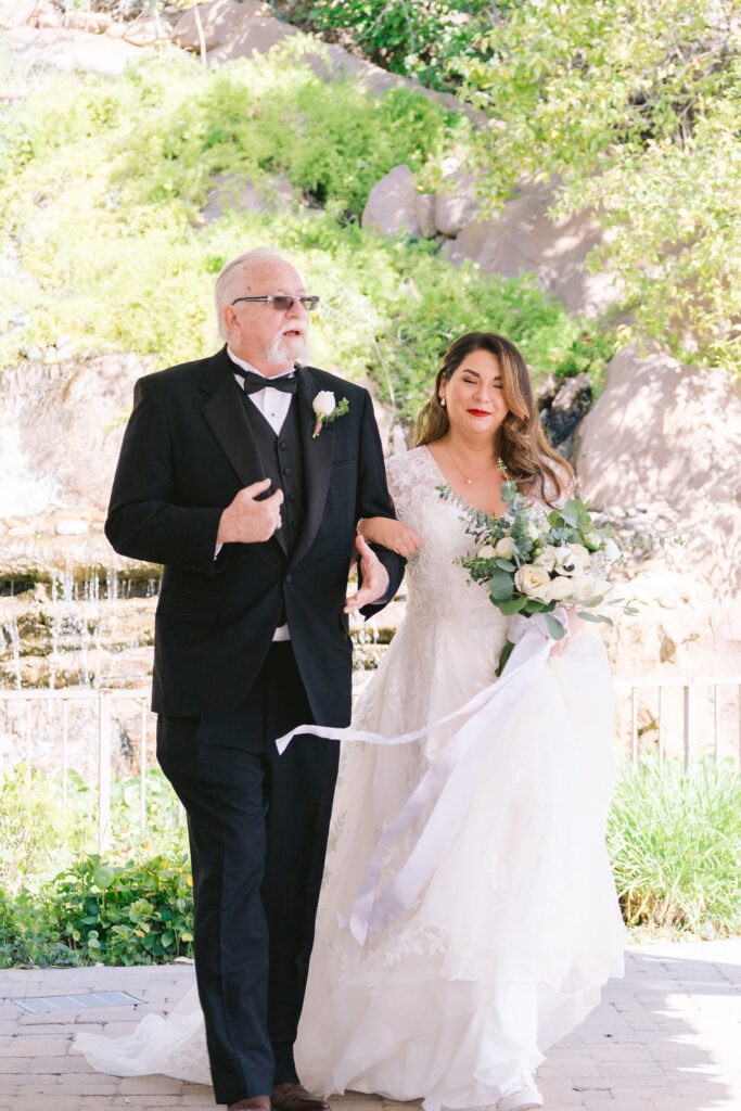 bride and father aisle
