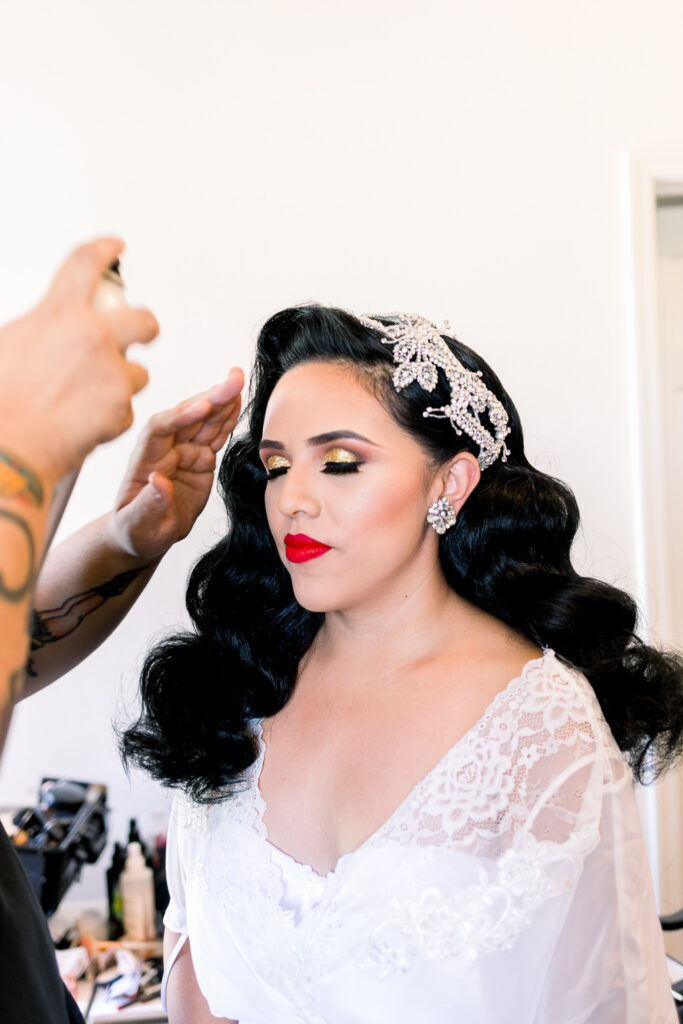 vintage glam makeup and hair