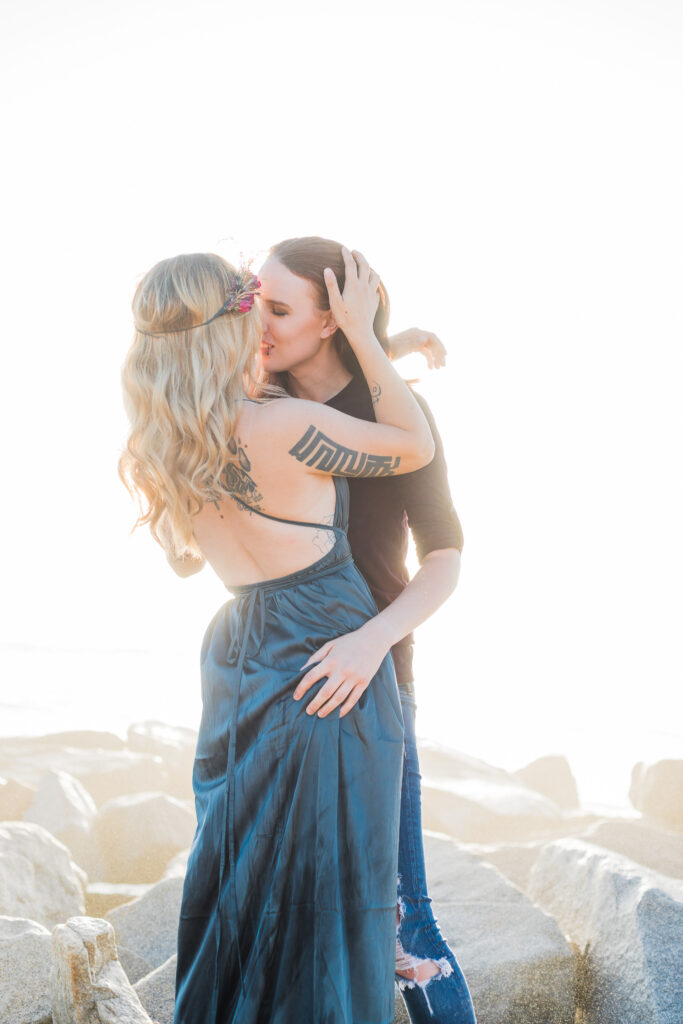 steamy beach engagement del mar lgbt