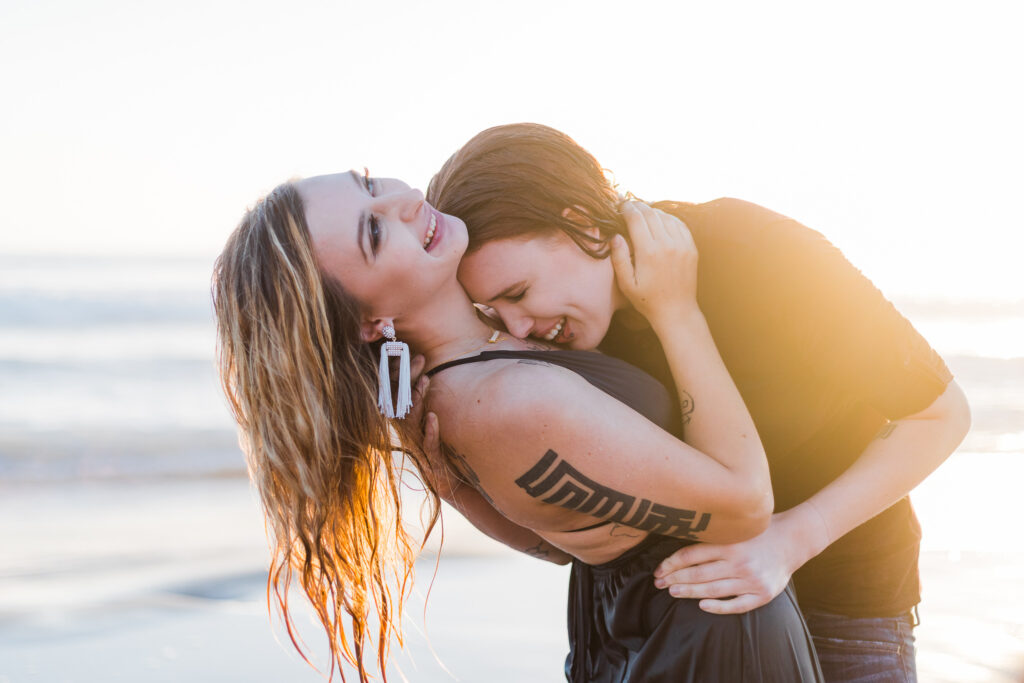 del mar beach lgbt couple 