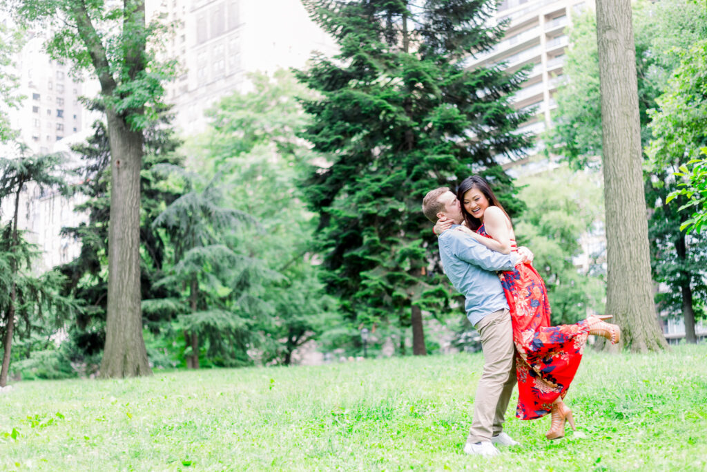 central park new york city engagement session