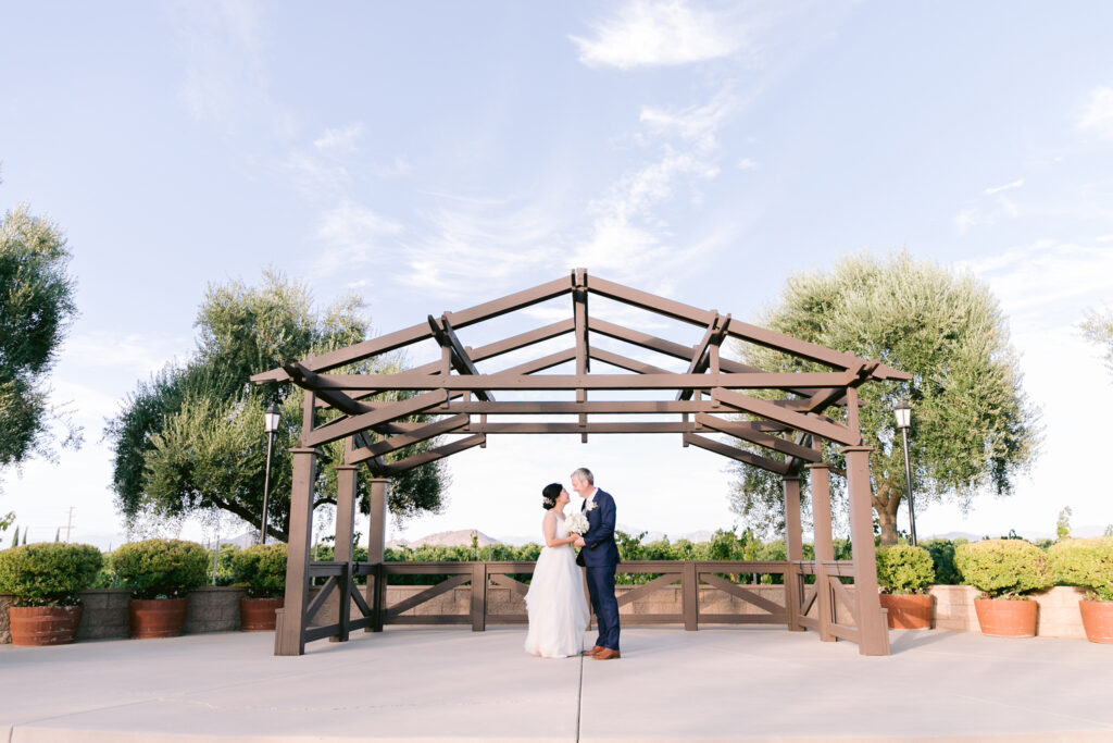 romantic vineyard wedding wiens arbor gazebo temecula