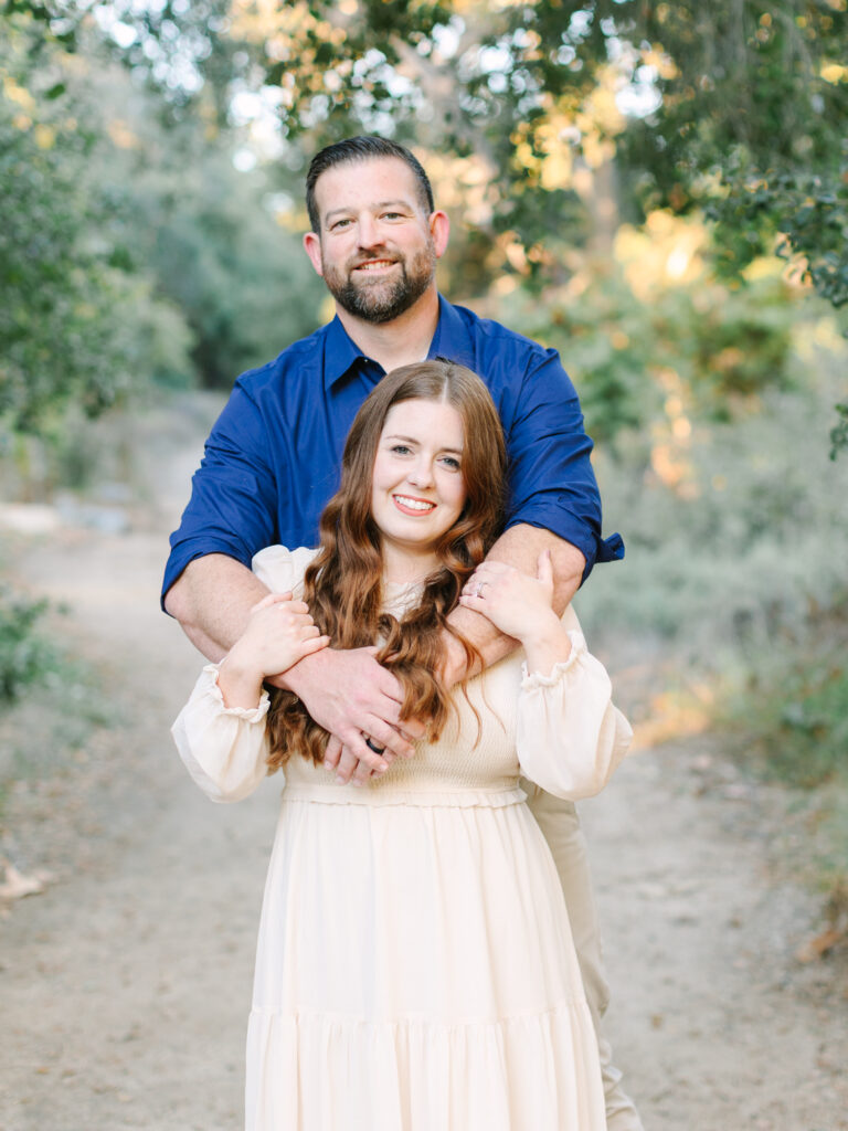 couple engagement photo session thomas riley park in orange county